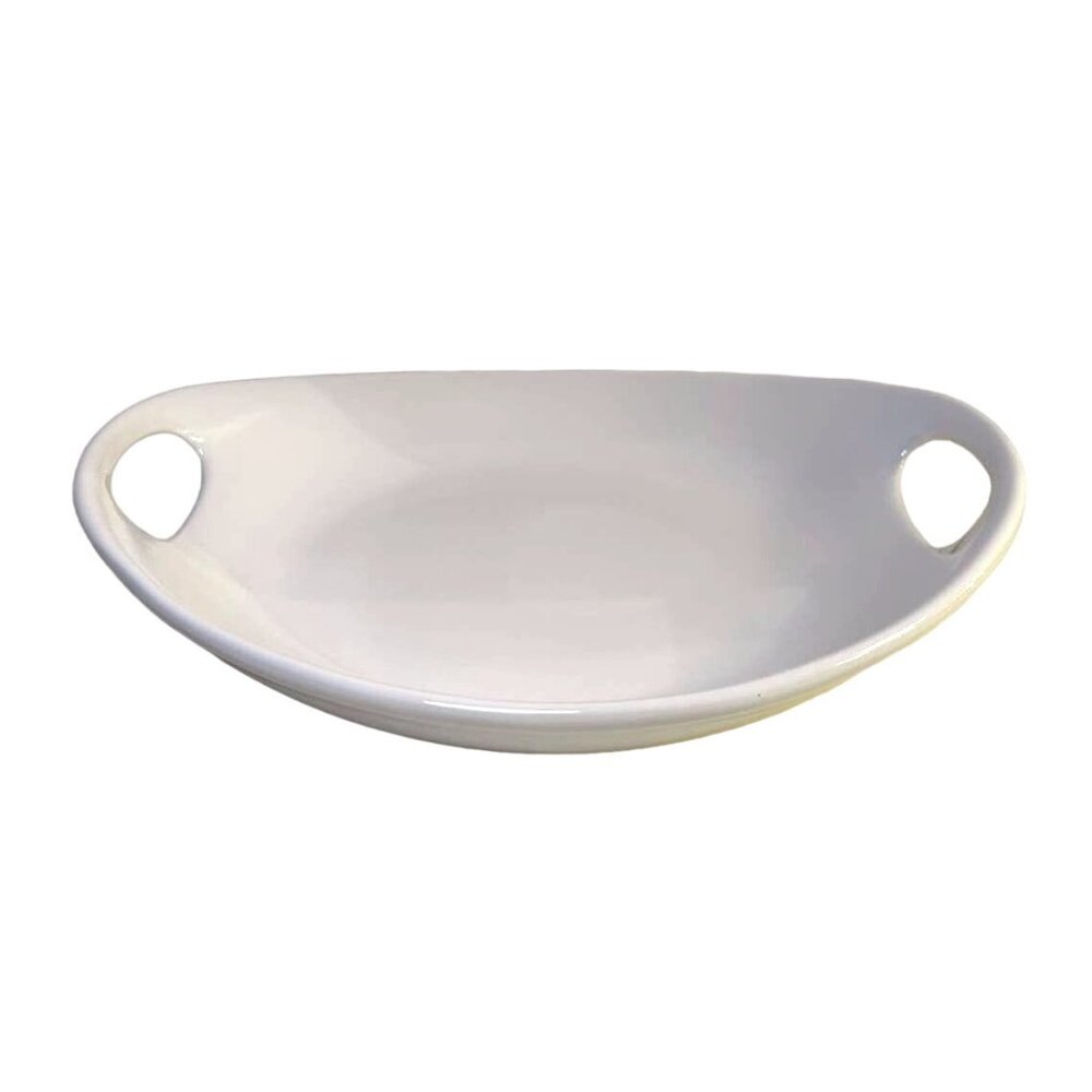 Williams Sonoma Open Kitchen Porcelain 12" Oval Handled Platter RARE **Retired**